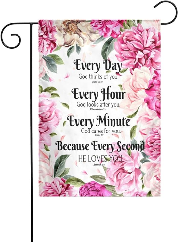 Bible Verse Garden Flag 12x18in Garden Flag Outside Double Sided