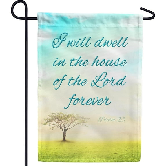 Bible Verse Garden Flag - Psalm 23 House of The Lord - Christian Quotes Religious Double Sided Outdoor Yard Decorative Inspirational Faith Flag