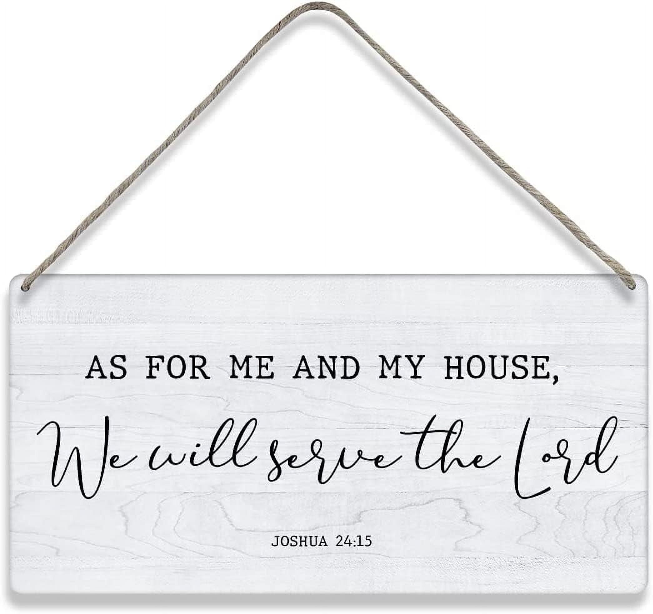 Bible Verse Home Wall Decor As for Me and My House Scripture Wooden