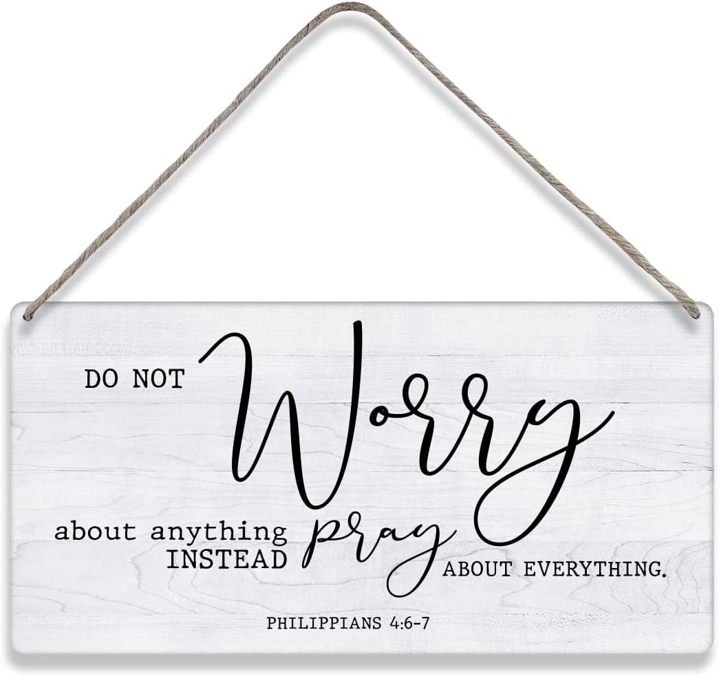 Bible Verse Home Wall Decor Do Not Worry Philippians 46 Scripture ...