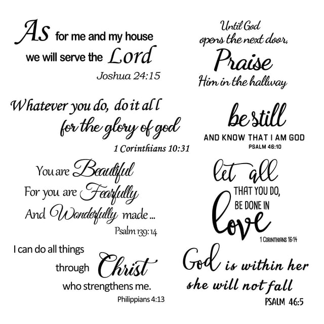 Bible Verse Inspirational Wall Decals Quotes Christian Scripture Wall