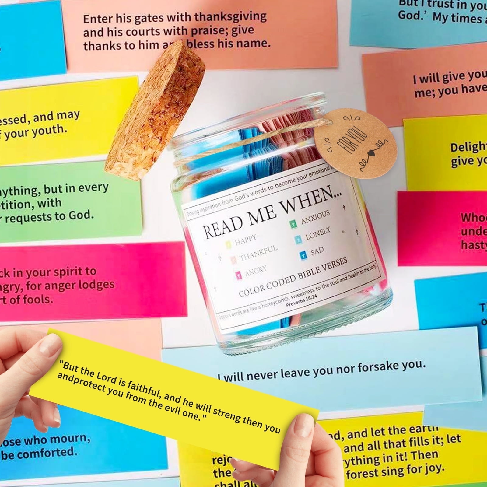 CENOVE Bible Verse Jar, T01 Blue, Christian Gift, 1 Count