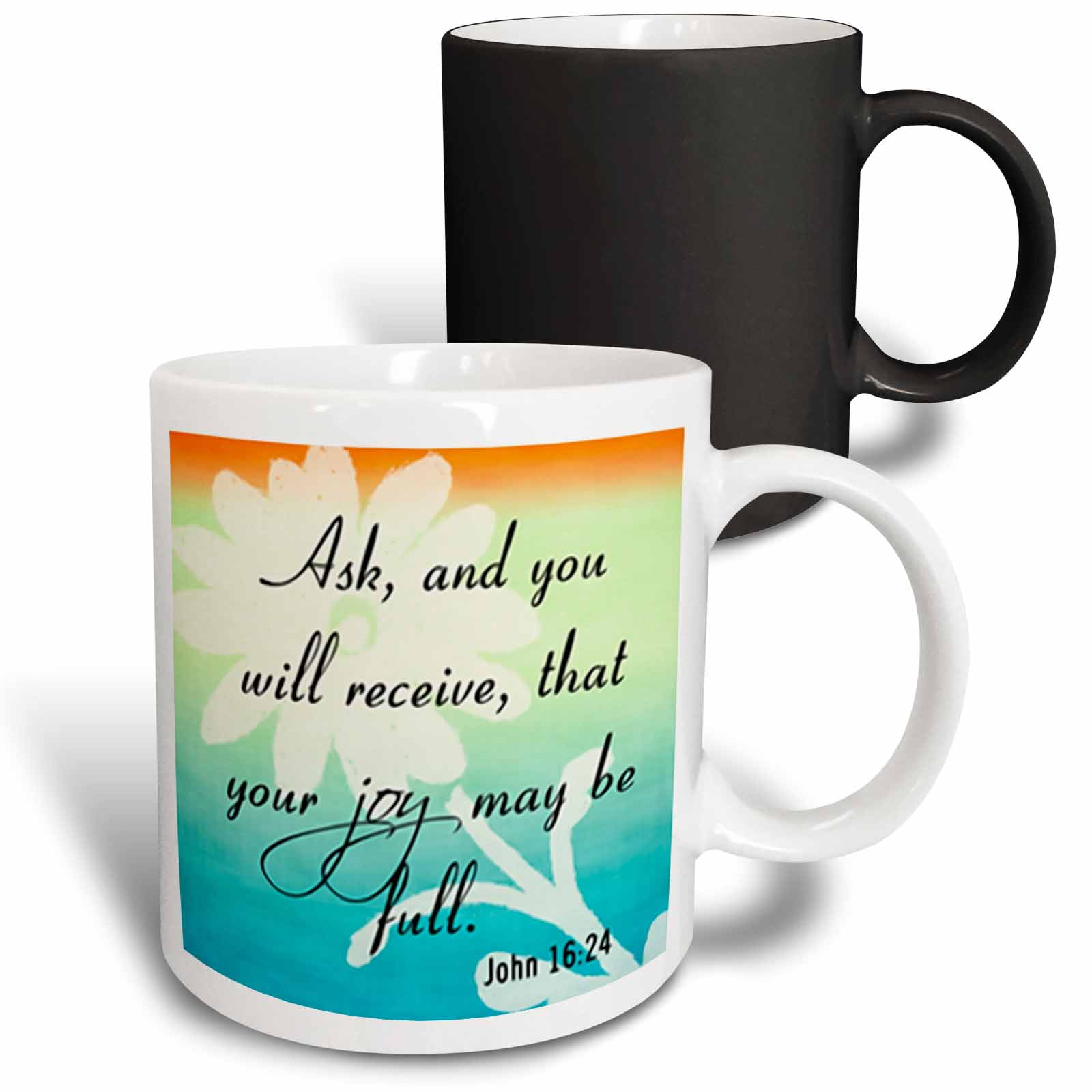 Bible verse john 16 24 gradient flower bible christian inspirational