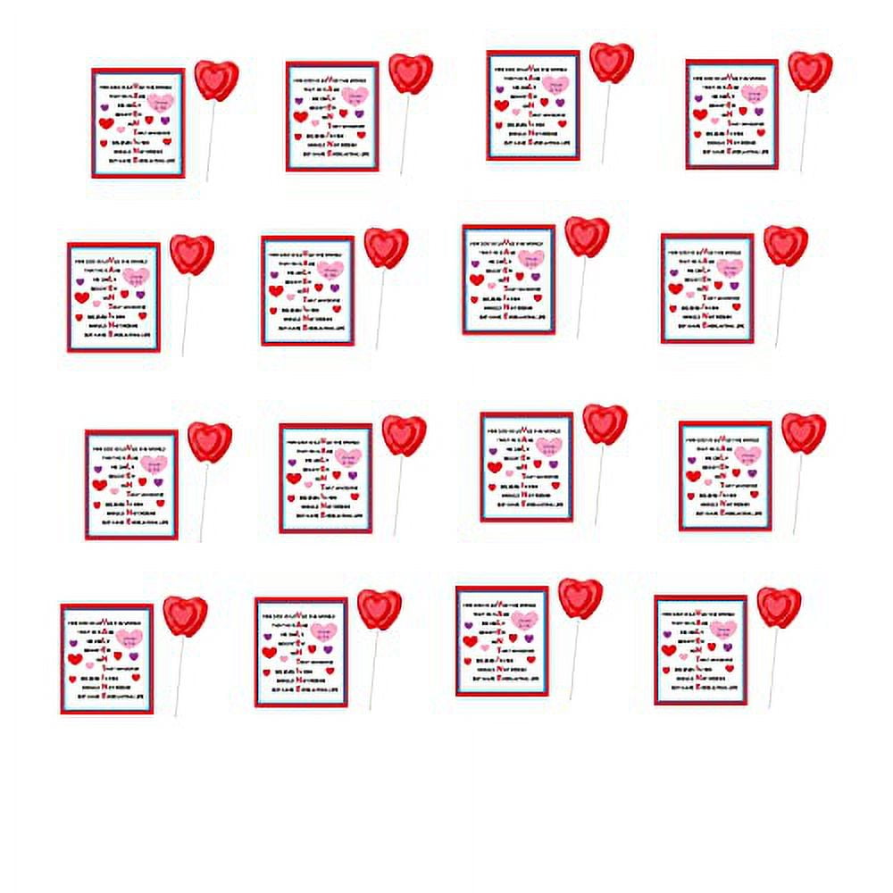 Bible Verse John 3:16 Religious Valentine Exchange Candy And Cards For ...