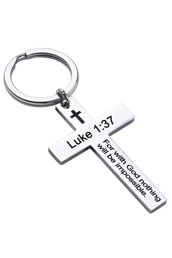 Bible Verse Keychain Christian Cross Keychain Cross Keychain with Religious Scripture Portable Keychain Classic Design
