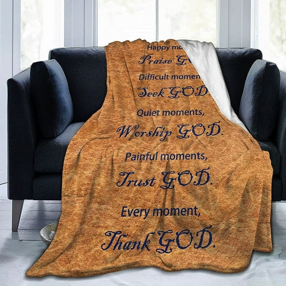 Bible Verse Kids Prayer Inspirational Blanket Throws Gifts for Healing Religious Inspirational Throw Blankets 40 x 50 Inch Soft Throw Blankets Premium Caring Gift for Men Women
