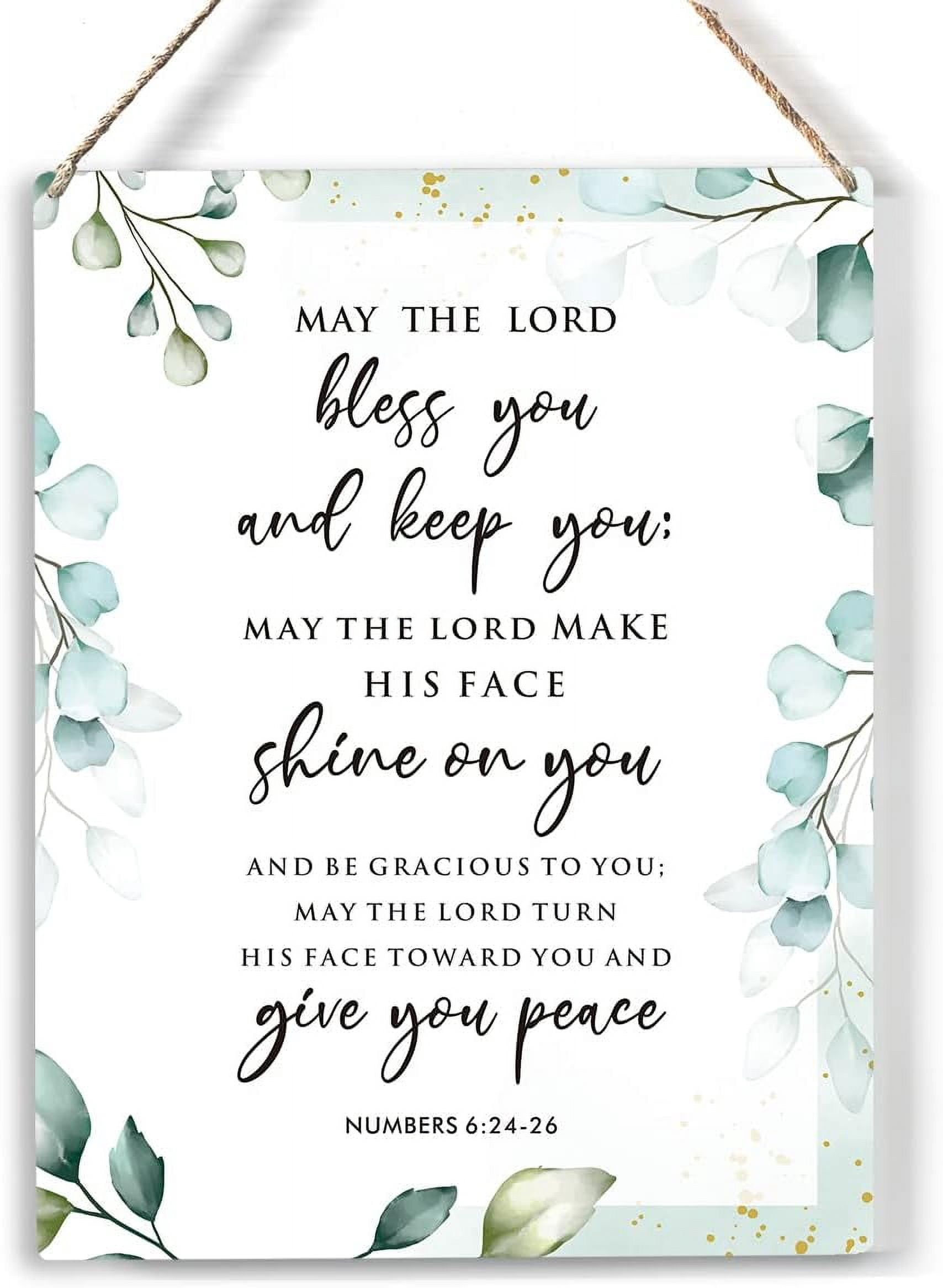 Bible Verse May the Lord Bless You Wood Sign Numbers 624-26 Scripture ...