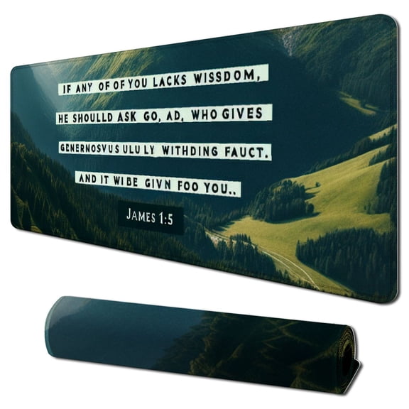 Bible Verse Mousepad, Mouse Pad, Inspirational Mousepad, Mountains Mouse Pad, Green Rubber Mouse Mat, Mouse Pad, Custom Mousepad