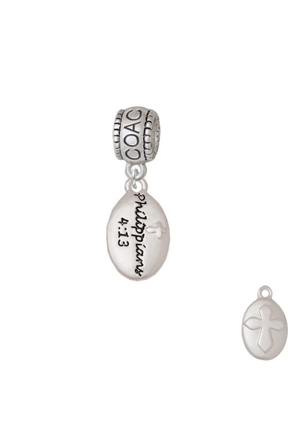 Bible Verse Philippians 4:13 - Coach Charm Bead