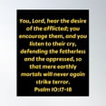 thumbnail image 1 of Bible Verse Psalm 10:17-18 Poster Wall Art, Modern Wall Decor For Living Room Bedroom, 12x18 UNFRAMED, 1 of 3