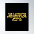 thumbnail image 1 of Bible Verse Psalm 46:1 Poster Wall Art, Modern Wall Decor For Living Room Bedroom, 24x36 UNFRAMED, 1 of 3