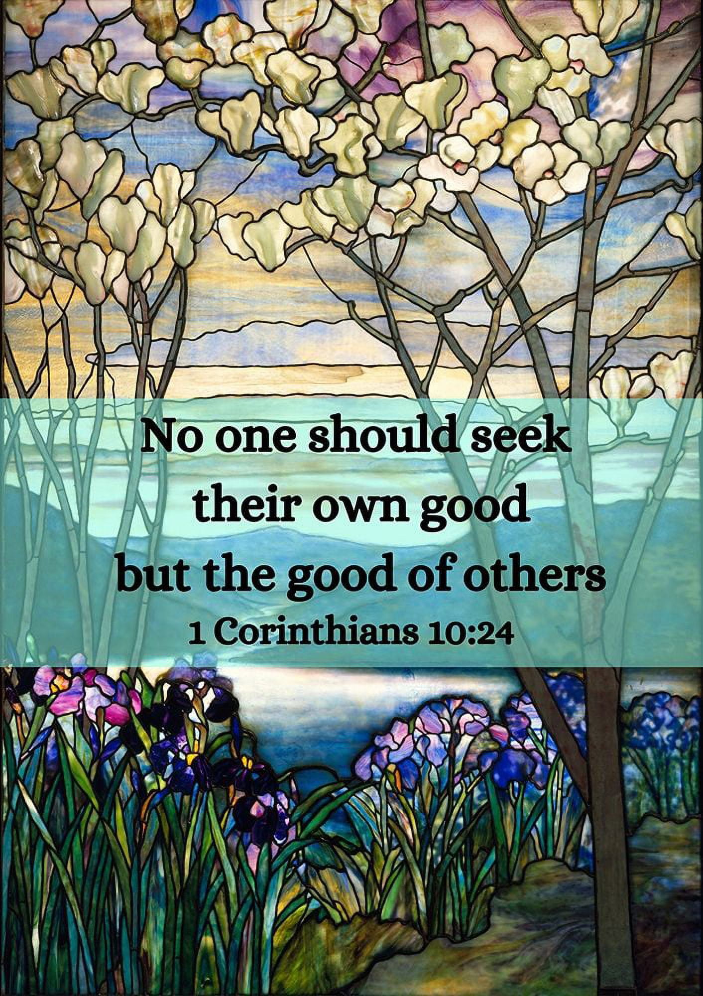 Bible Verse Quote 1 Corinthians 1024, Louis Comfort Tiffany
