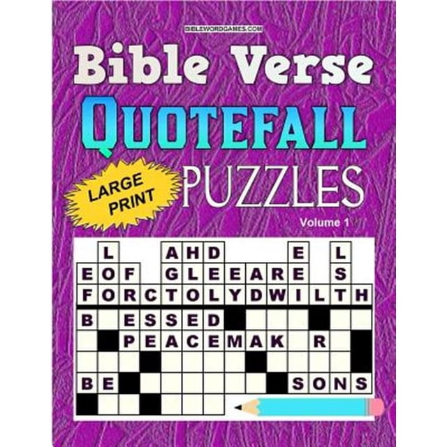 Bible Verse Quotefall Puzzles: Bible Verse Quotefall Puzzles Vol.1: 60 ...