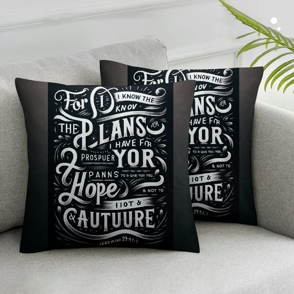 Bible Verse Sayings Pillow Case Cushion Cover nches for Sofa Couch