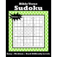 thumbnail image 1 of Pre-Owned Bible Verse Sudoku: 120 Puzzles With Easy, Medium and Hard Difficulty Levels | Bible Verse Included on Each Page | Volume 1 (Bible Verse Sudoku Easy Medium Hard) Paperback, 1 of 1