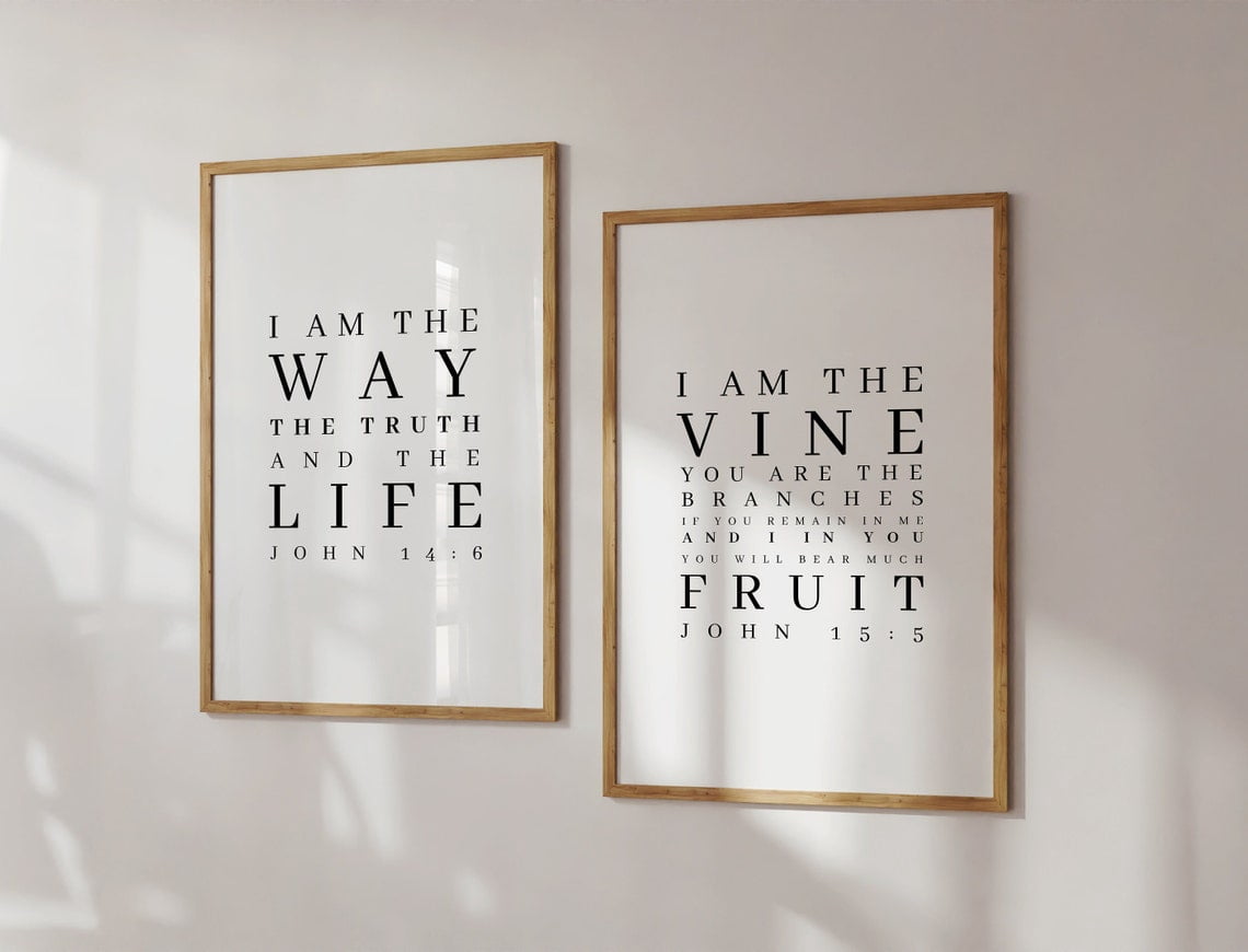 Bible Verse Wall Art Christian Scripture Wall Art Christian Decor ...