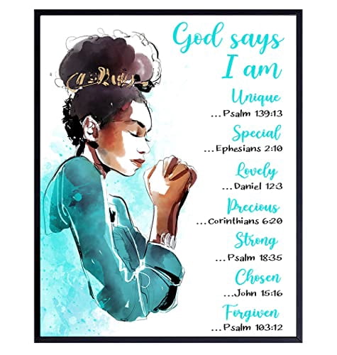 Bible Verse Wall Art & Decor - African American Women - God Says You ...