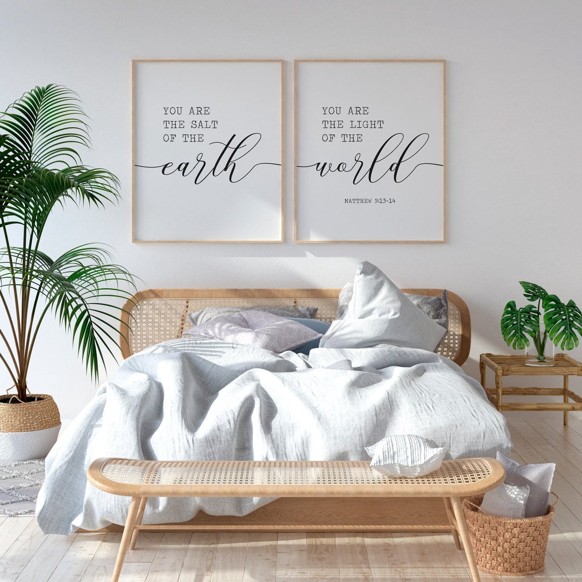 Bible Verse Wall Art Prints, Christian, Calligraphy, Modern, Christian