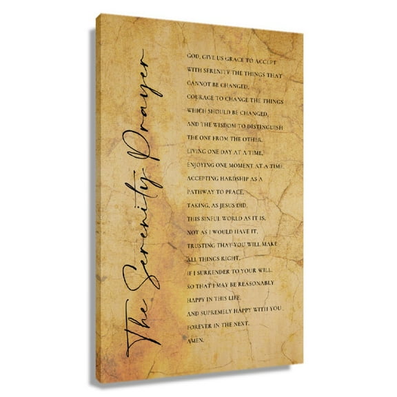 Bible Verse Wall Art The Serenity Prayer Wall Art Prints Rectangle Pictures Giclee Canvas Oil Painting For Bedroom Framed 24×36 in