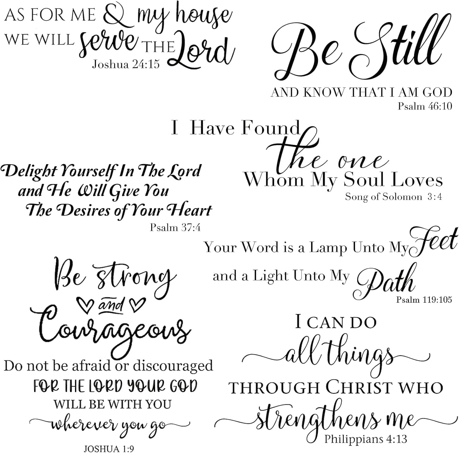 Bible Verse Wall Decals & Stickers (7 Pack) - Walmart.com