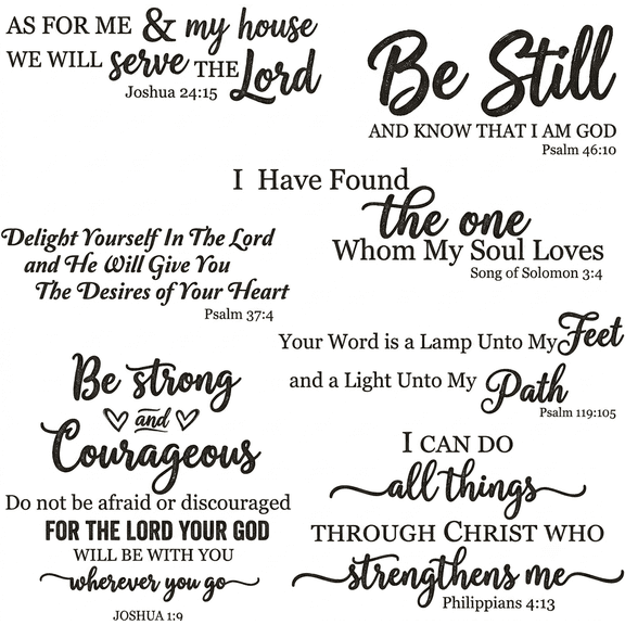 Bible Verse Wall Decals & Stickers (7 Pack)