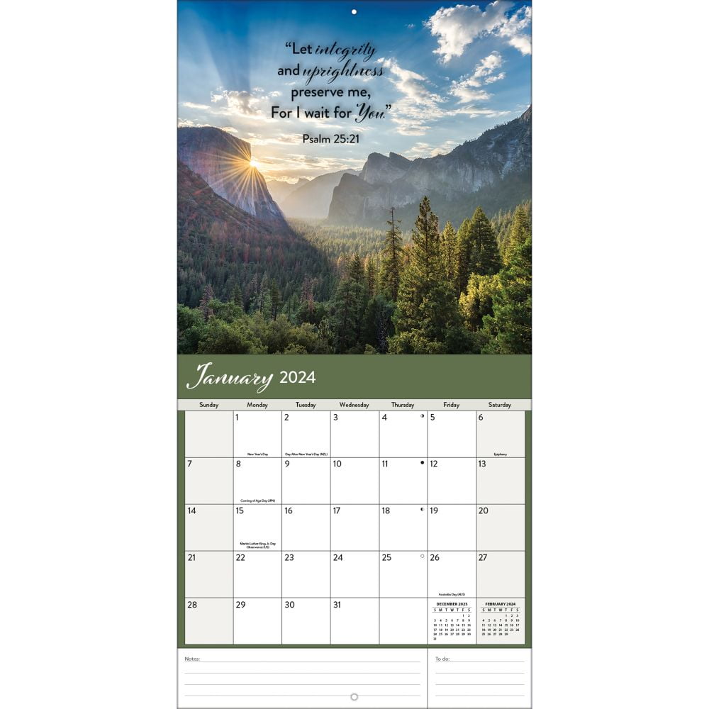 Bible Verses 2024 12x12 Photo Wall Calendar (Calendar)