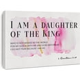 thumbnail image 1 of Bible Verses Canvas Wall Art I am the Daughter of a King Prints Framed Watercolor Christian Paintings Artwork Ready to Hang Home Girl Nursery Decor 15x11.5 Inches, 1 of 4