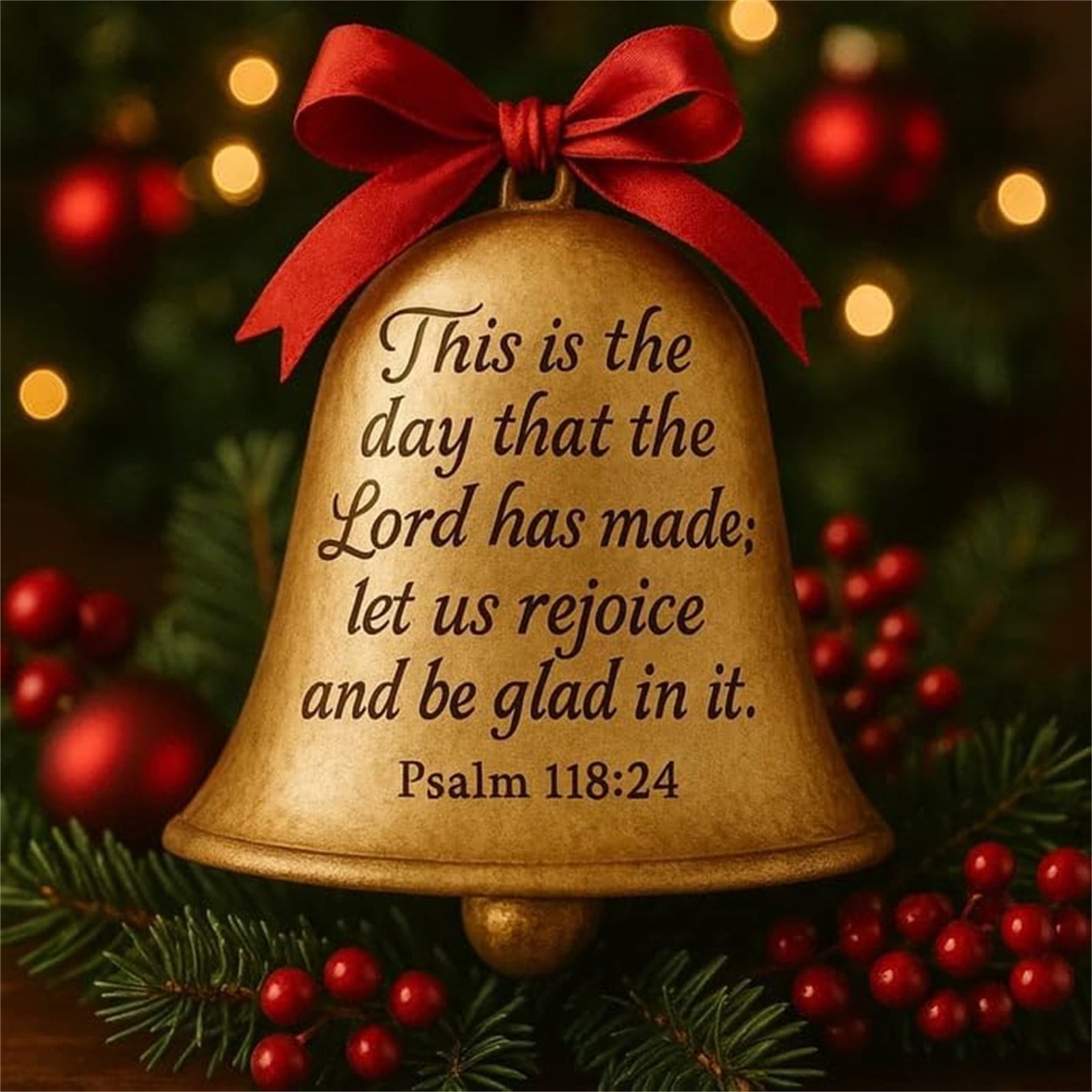 The Bell Scriptures Bible Verses Christmas Bell Ornament, Christmas Ornaments, Golden ...