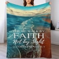 thumbnail image 1 of Bible Verses Corinthians 5 7 Throw Blanket Inspirational Prayers Quotes Flannel Blanket Soft Sofa Decor Blanket Gifts for Women Men 50"x60", 1 of 6