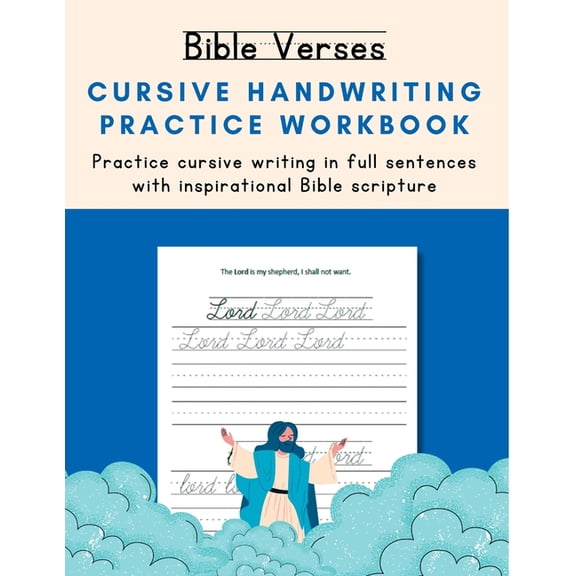 Bible Verses Cursive Handwriting Practice workbook, (Paperback)