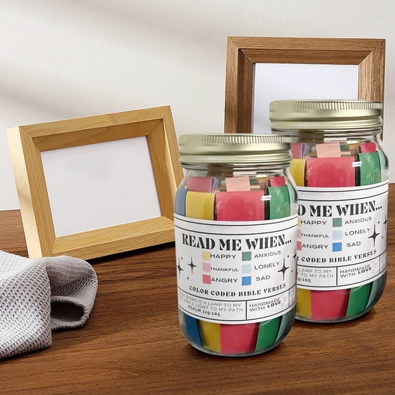 Bible Verses Jar Bible Verses for Emotions and Feelings in Glass Jar Plastic Jar, Color Coded Bible in Bulk in A Jar, Bible Verses Prayer Cards, Jesus Scripture Jar, Christian Bible Gifts