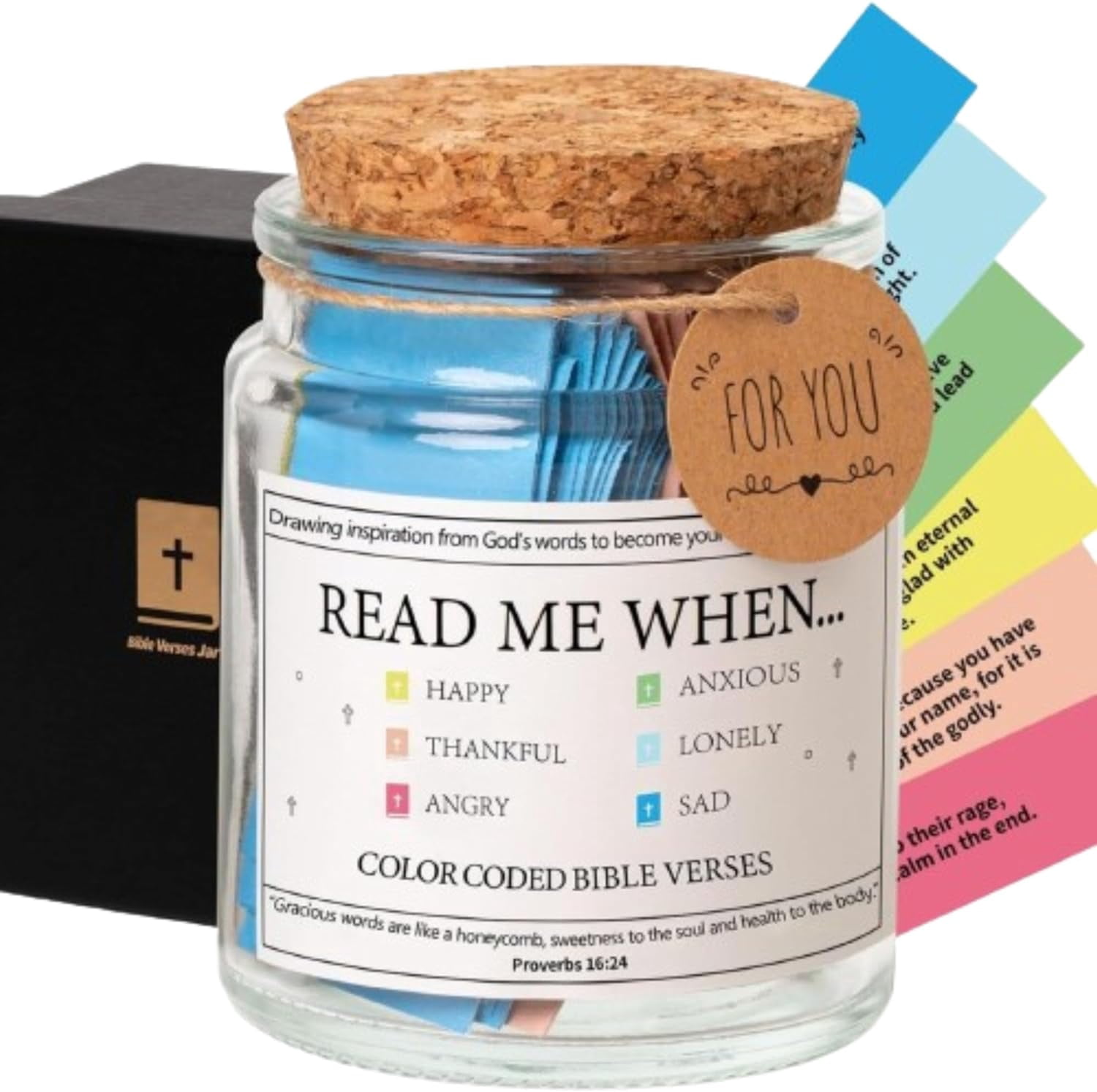 Bible Verses in a Jar, Read Me When Bible Verses Jar for Emotions and ...