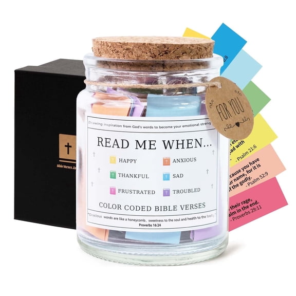 Bible Verses Jar for Daily Encouragement Christian, Birthday Gifts for Women; Great Gift for Mom