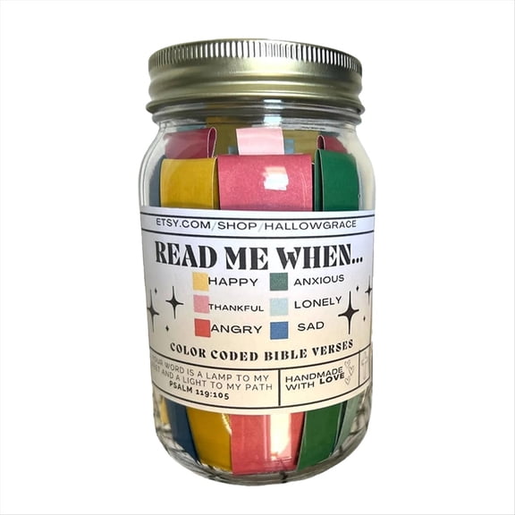 Bible Verses Jar for Emotions and Feelings,Bible Verses in A Jar,Scripture Jar, God's Encouragement,Prayer Request,A