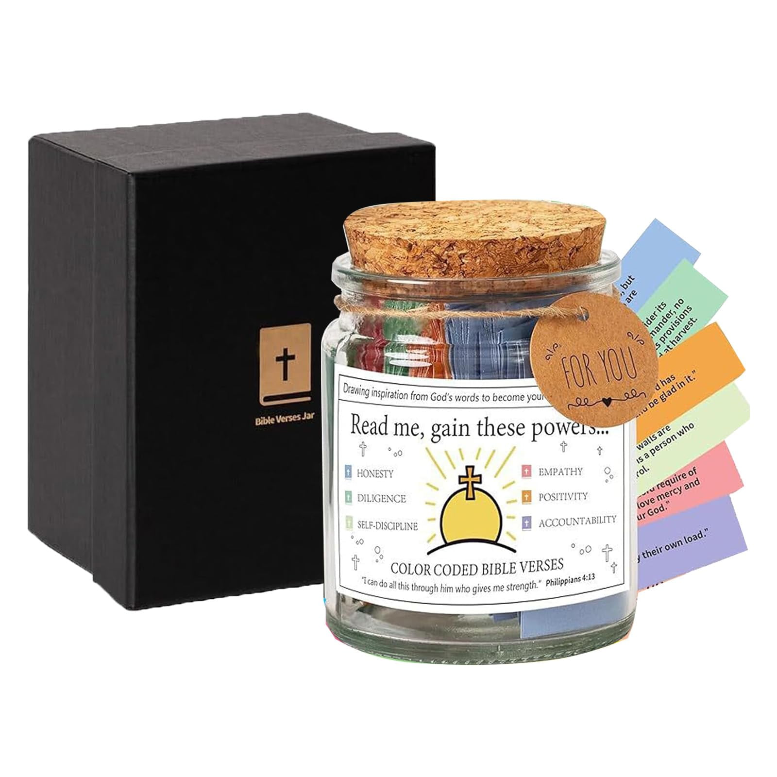 Bible Verses in a Jar, iSkelter Bible Verse Jar of Virtues for Daily ...