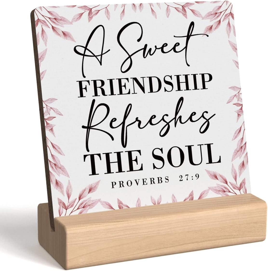 Bible Verses Proverbs 27:9 Desk Decor Sign, Christian Gifts For Women Daughter Kids, Religious ...