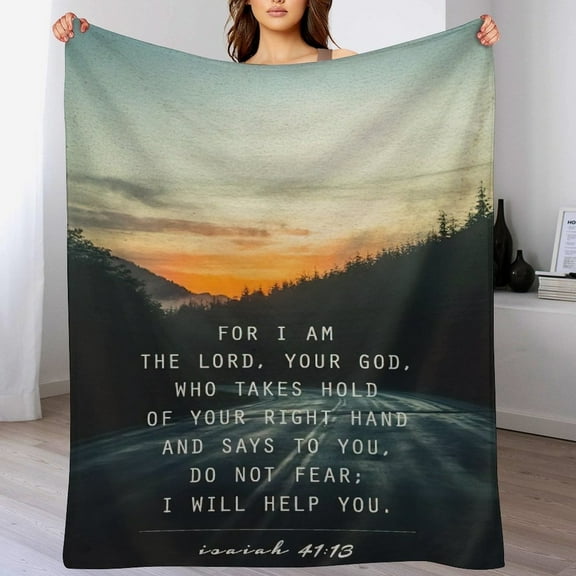 Bible Verses Throw Blanket Inspirational Prayers Quotes Flannel Blanket Sofa Decorative Blanket