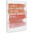 thumbnail image 1 of Bible Verses Wall Art Decor, I Am The Daughter Of A King Wall Decor, Watercolor Girl Nursery Wall Decor, Inspirational Framed Canvas Wall Art, Posters For Home Office, Christian Gifts for Woman - A03, 1 of 6