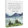 thumbnail image 1 of Bible Verses Wall Art, When My Heart Is Overwhelmed Wall Decor, Watercolor Forest Prayer Wall Decor, Inspirational Framed Canvas Wall Art For Home, Christian Gifts for Woman Man - A08, 1 of 6