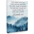 thumbnail image 1 of Bible Verses Wall Art, For I Know The Plans I Have For You Wall Decor, Watercolor Forest Prayer Wall Decor, Inspirational Framed Canvas Wall Art For Home, Christian Gifts for Woman Man, 1 of 6