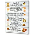 thumbnail image 1 of Bible Verses Wall Art for Kids, I Am Child Of God Scripture Wall Art Canvas,Christian Religious Wall Art Gifts for Kids,Ready to Hang For Kids Nursery/Classroom/Bedroom Wall Decor 12" x 15", 1 of 6