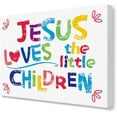 thumbnail image 1 of Bible Verses Wall Art for Kids,Jesus Loves The Little Children Scripture Wall Art Canvas Ready to Hang For Nursery/Classroom/Bedroom Wall Decor,Christian Gifts for Kids, 1 of 6