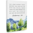 thumbnail image 1 of Bible Verses Wall Art, The Lord Himself Goes Before You And Will Be With You Wall Decor, Watercolor Forest Prayer Wall Decor, Inspirational Framed Canvas Wall Art, Christian Gifts for Woman Man- A07, 1 of 6