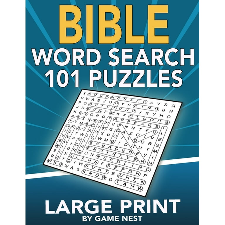 Bible Word Search 101 Puzzles Large Print: Puzzle Game With Inspirational Bible Verses for Adults and Kids (Paperback) - Walmart.com bible-word-search-101-puzzles-large-print-puzzle-game-with-inspirational-bible-verses-for-adults-and-kids-paperback-walmart-com
