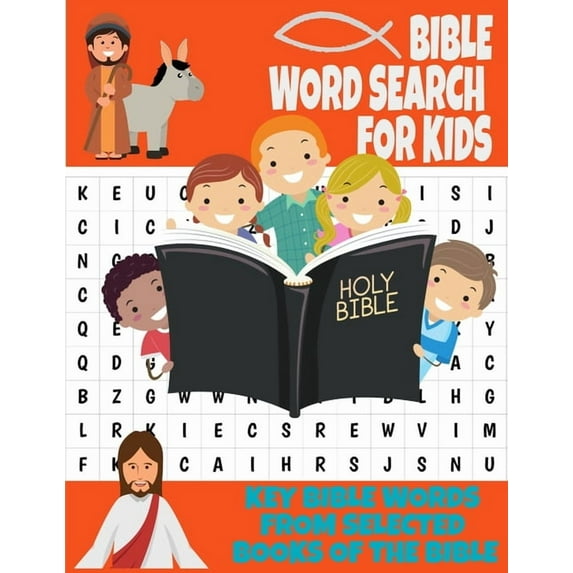 Bible Word Search for Kids Key Bible Words from Selected Books of the Bible: Holy Scripture Themed Word Search Puzzle fo, (Paperback)