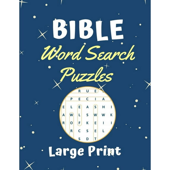 Bible Word Search Puzzles Large print: Puzzle game for adults and kids (8,5" x 11"), (Paperback)