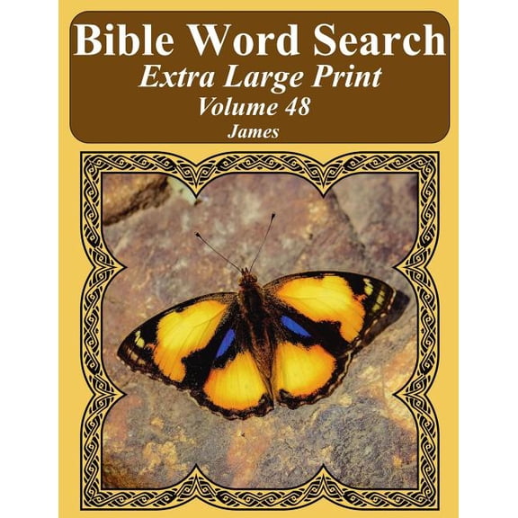 Bible Word Search Puzzles for Adults Jumbo Print Butterfly E: Bible Word Search Extra Large Print Volume 48 : James (Series #48) (Paperback)