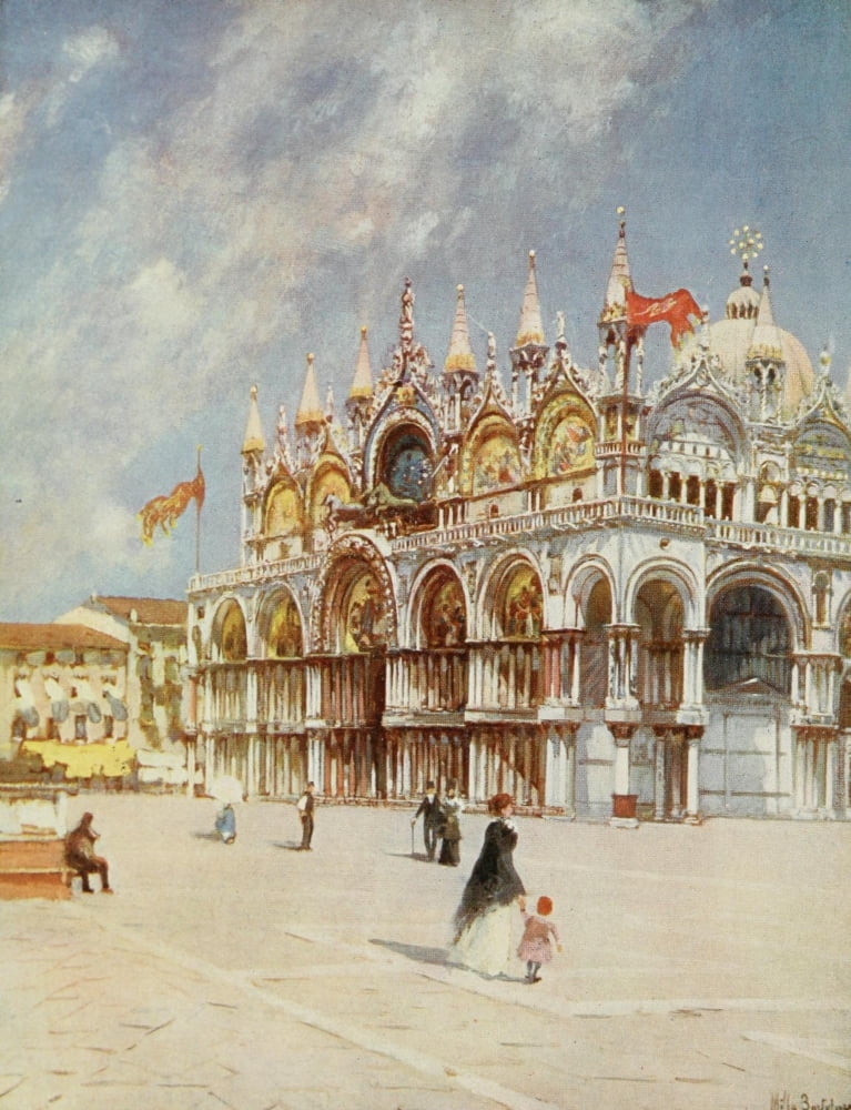 Bible of St Mark 1898 St Marks Venice Canvas Art - Millo Bortoluzzi (18 x 24)