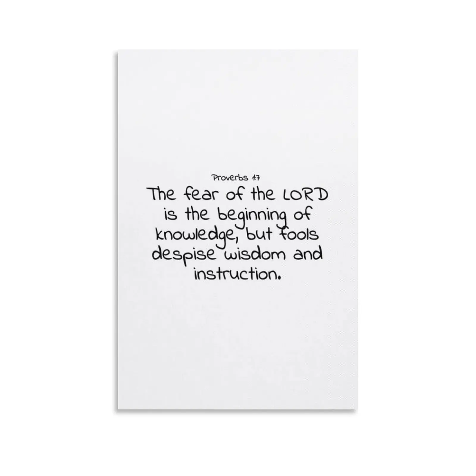 Bible verse: Proverbs 1:7 Canvas Painting room decorations for men ...
