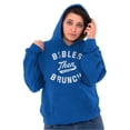 thumbnail image 1 of Bibles Then Brunch Funny Religious Hoodie Sweatshirt Women Brisco Brands L, 1 of 4